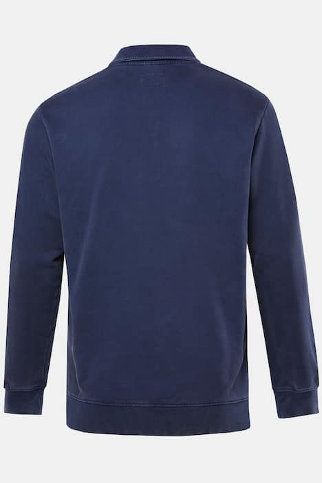 Sweat-shirt JP1880, col polo, fermeture et imprimé poitrine - jusqu'au 8 XL