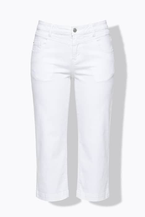 Jean culotte à jambes larges et 5 poches