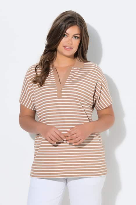 Polo rayé à col polo et manches 1/2