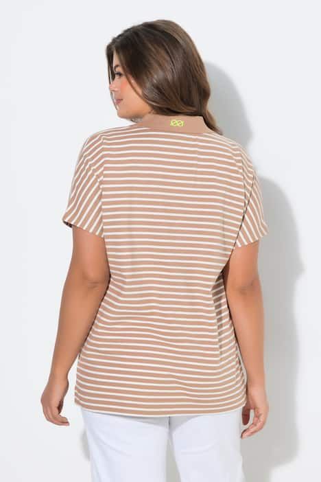 Polo rayé à col polo et manches 1/2