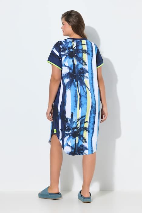 Robe, col en V, certifiée OEKO-TEX®