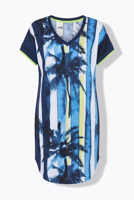 Robe, col en V, certifiée OEKO-TEX®