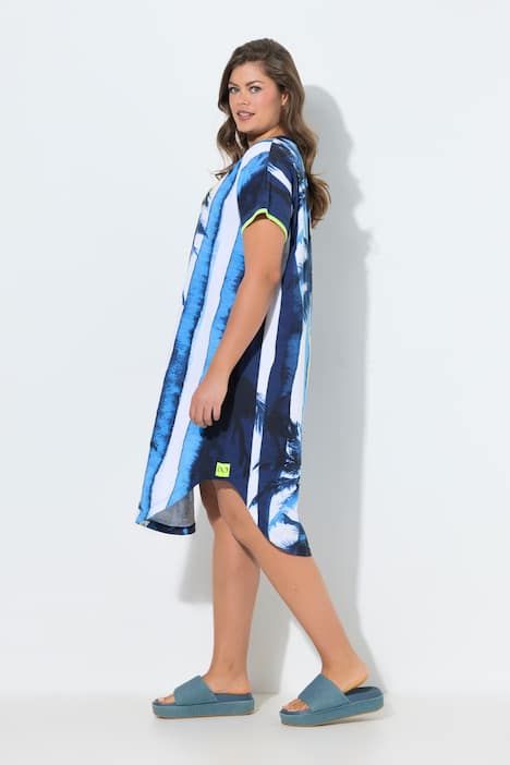 Robe, col en V, certifiée OEKO-TEX®