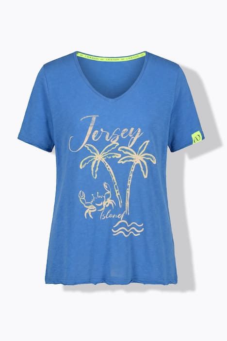 T-shirt, col en V, manches 1/2, certifié OEKO-TEX