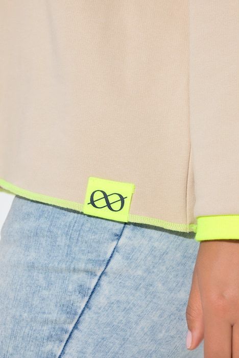 Sweat-shirt à col rond, imprimé palmiers au dos