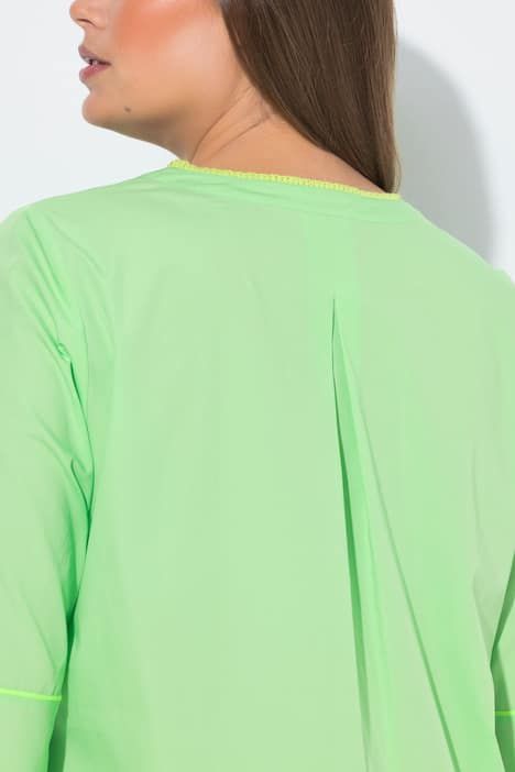 Robe tunique, manches 3/4, coupe en A, imprimé