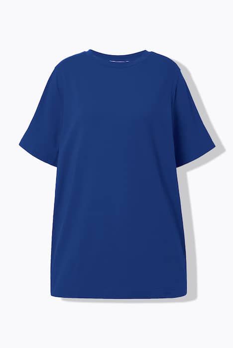 T-shirt long à col rond et manches courtes