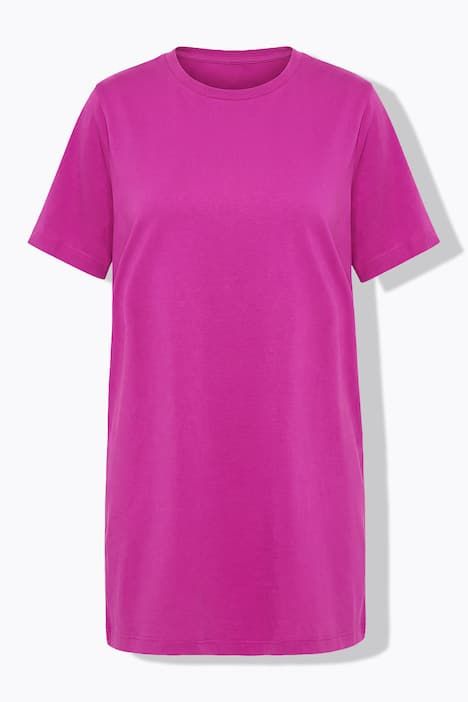 T-shirt oversized ultra-long à col rond et manches courtes