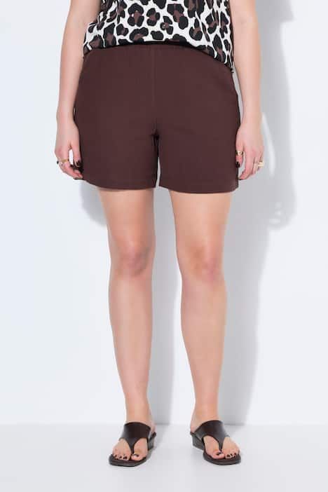 Short à jambes larges en mousseline avec taille élastique