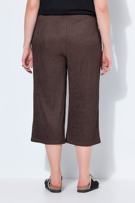 Jupe-culotte en jersey texturé, jambe large