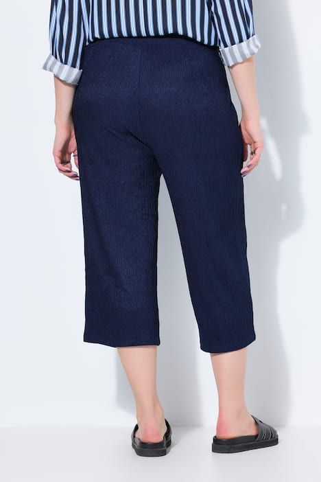 Jupe-culotte en jersey texturé, jambe large