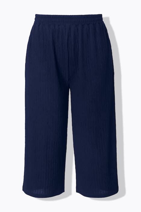 Jupe-culotte en jersey texturé, jambe large