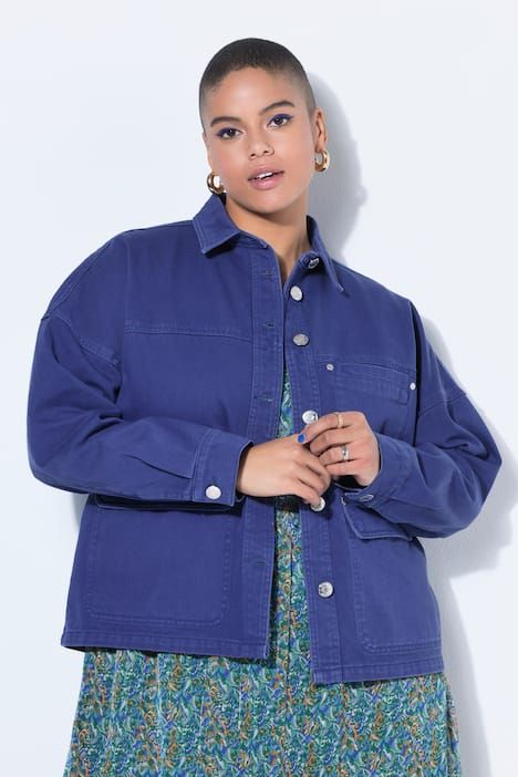 Chemisier en jean oversize, 3 poches