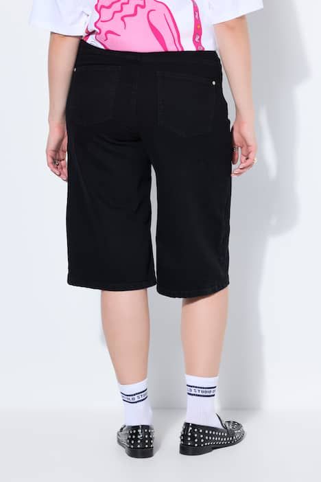 Jorts / short en jean, 5 poches, jambe fortement évasée