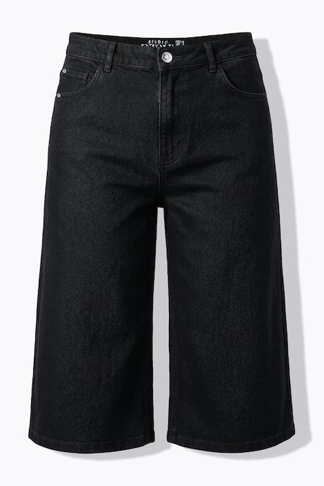 Jorts / short en jean, 5 poches, jambe fortement évasée