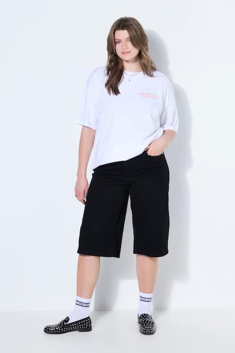 Jorts / short en jean, 5 poches, jambe fortement évasée