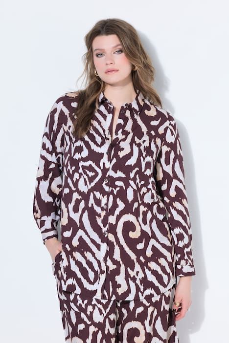 Chemisier droit, imprimé intégral