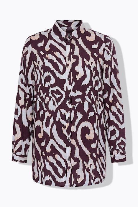 Chemisier droit, imprimé intégral