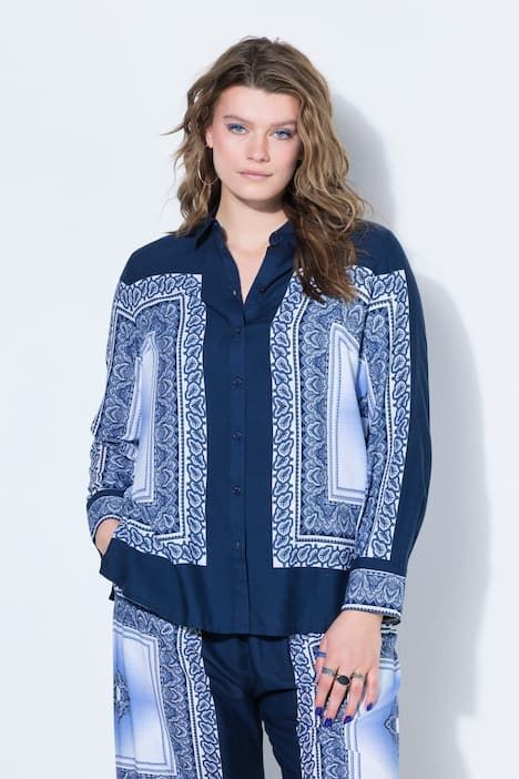 Chemisier droit, imprimé foulard