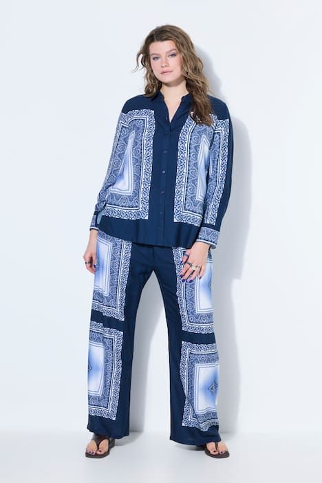 Chemisier droit, imprimé foulard