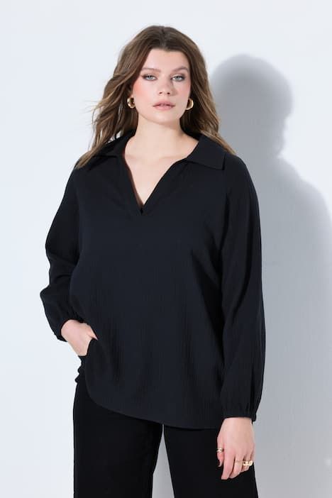 Tunique en mousseline, manches longues raglan amples