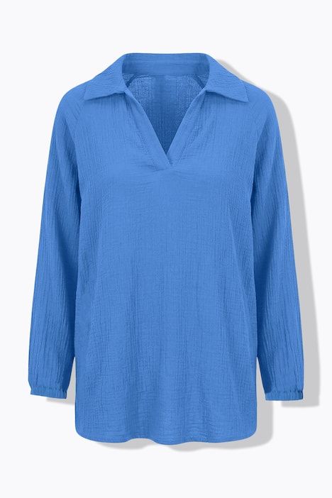 Tunique en mousseline, manches longues raglan amples