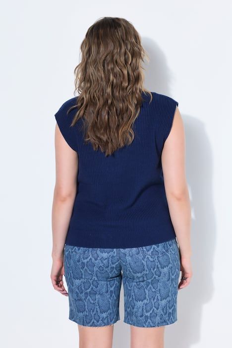 Gilet en maille, coupe ample, col en V