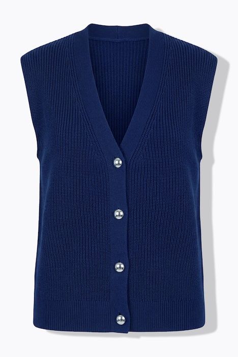 Gilet en maille, coupe ample, col en V