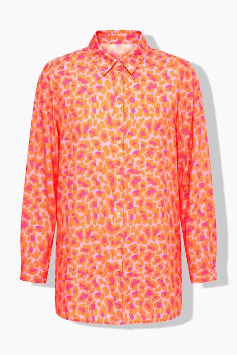 Chemisier droit, imprimé léopard coloré
