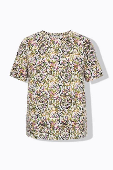T-shirt oversize, imprimé cachemire