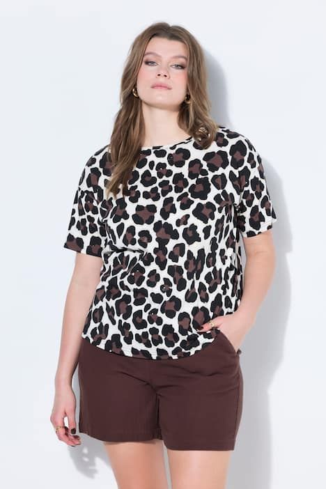 T-shirt oversize, imprimé message fluo