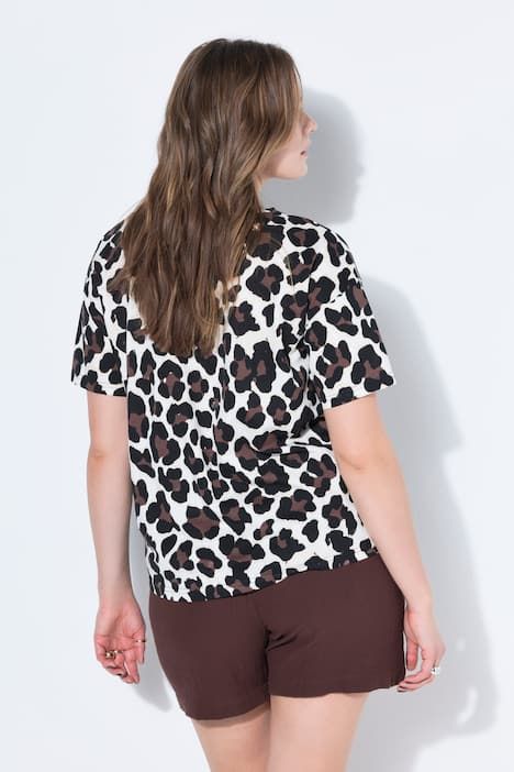 T-shirt oversize, imprimé message fluo