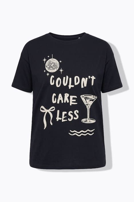 T-shirt oversize, motif et message