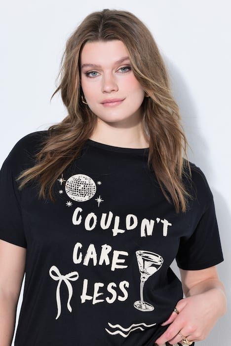 T-shirt oversize, motif et message