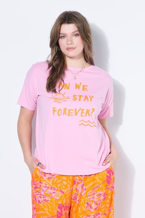 T-shirt oversize, motif et message