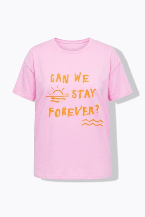 T-shirt oversize, motif et message