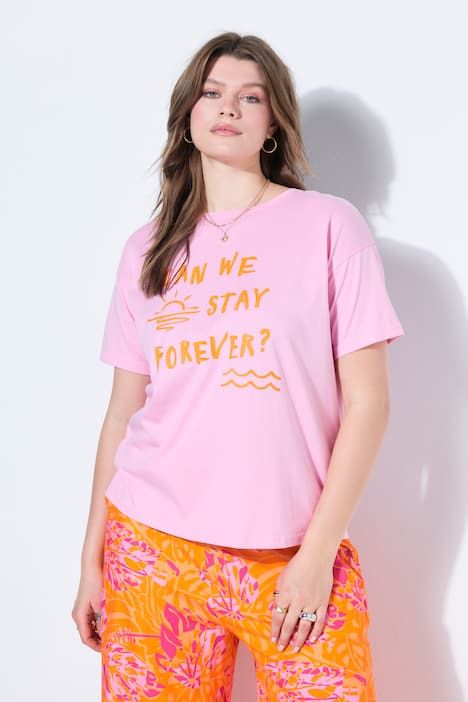 T-shirt oversize, motif et message
