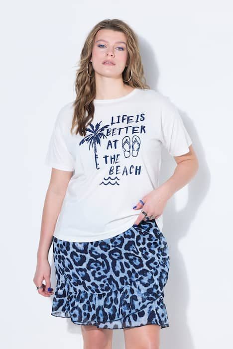 T-shirt oversize, motif vacances