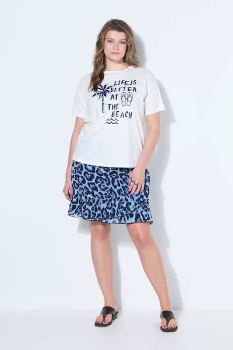T-shirt oversize, motif vacances