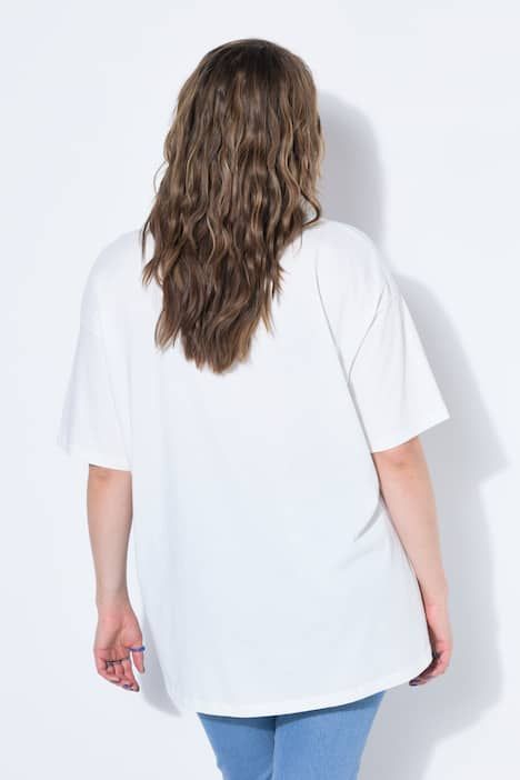 T-shirt oversize, motif vacances