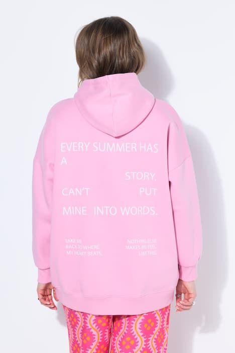 Sweat à capuche oversize, avec message