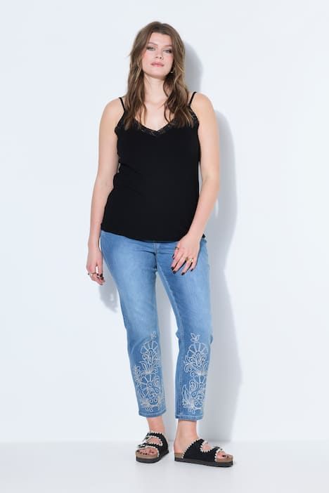 Haut évasé en dentelle léopard