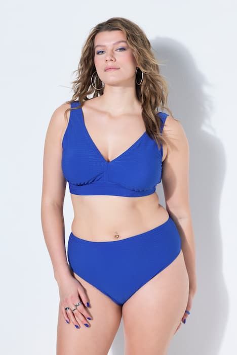 Haut de bikini texturé, bonnets souples