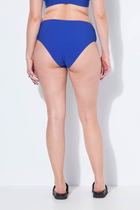 Bas de bikini texturé, taille haute, gainant