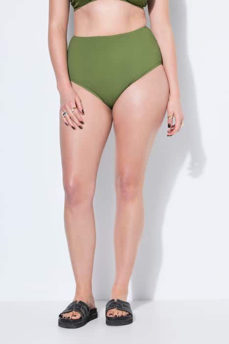 Slip de bikini, culotte, imprimé, taille haute, gainant