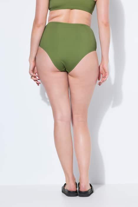 Slip de bikini, culotte, imprimé, taille haute, gainant
