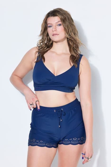 Bikini, deux pièces, buste drapé, bonnets souples