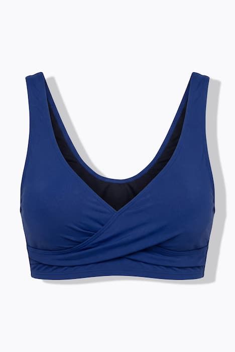 Bikini, deux pièces, buste drapé, bonnets souples