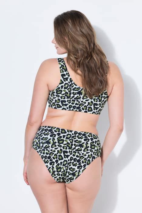 Haut de bikini, imprimé léopard coloré, bonnets souples amovibles