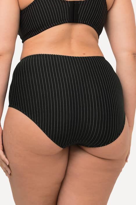 Lot de 2 culottes midi, fines rayures, modèle moyennement échancré